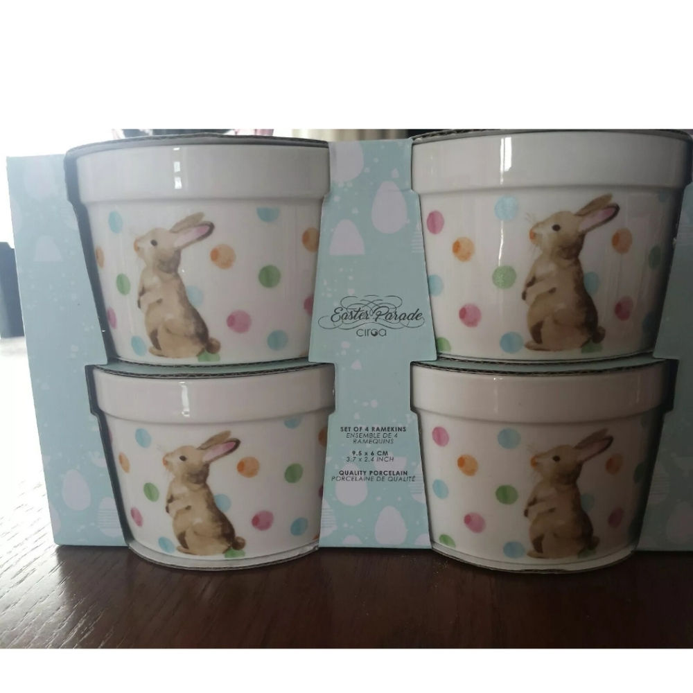Easter Bunny Porcelain Ramekins set of 4